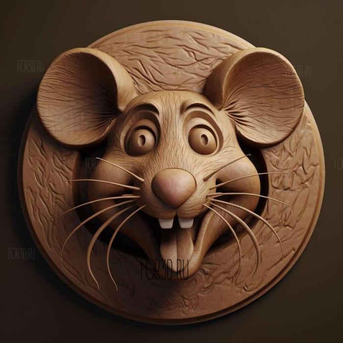 Jerry Mouse 1 stl model for CNC